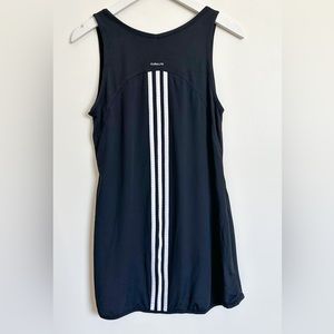 Adidas Climate 365 Black Tennis Pickle ball ‎ Dress with White Stripes Back Sz S